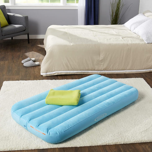 66803EP Cozy 34.5" 62" 7" Intex Kidz Inflatable Airbed: Fiber-Tech Velvety Soft Surface Carry Bag Included Color May