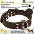 ADITYNA Heavy Duty Black Leather Dog Collar - Soft Medium Dog Collar for Walking, Training, Hiking, Running