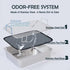 MEEXPAWS Guinea Pig Stainless Steel Litter Box with Raised Grid and Washable Pad,Small Bunny Rabbit Litter Pan High