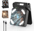 Smiling Shark Camping Fan with LED Lantern, 12000 mAh Solar Rechargeable Portable 90° Foldable Camp Fan