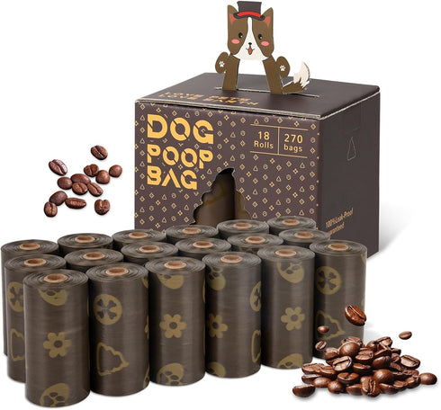 DBFAIRY Dog Poop Bags, 270 Count Pet Waste Bags Strong Thick, Leak