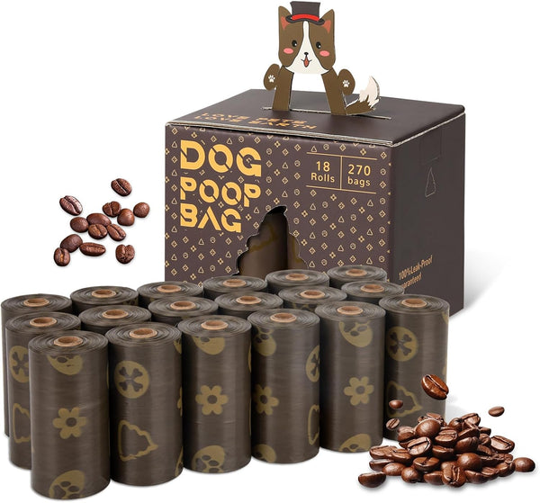 DBFAIRY Dog Poop Bags, 270 Count Pet Waste Bags Strong Thick, Leak