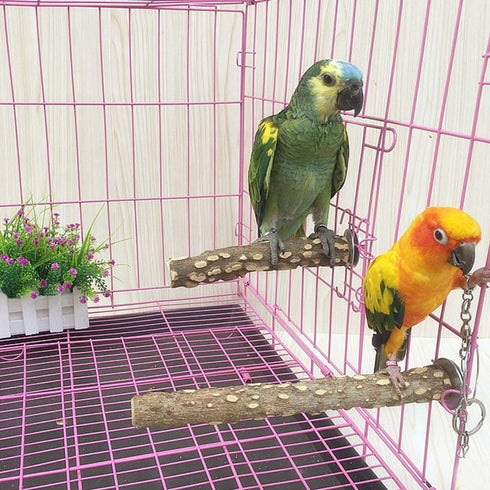 PINVNBY 3Pcs Bird Perches for Cage, Nature Wood Prickly Parrot Stand Toy for Small Medium Birds, Parakeet Cockatiel