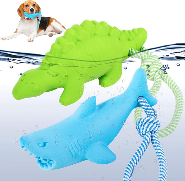 Dog Floating Toy, Chew Toy for Aggressive Chewers, Pool Toy with Rope for Interactive Fetch & Play