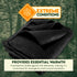 64" 84" 4-lb. 80% BI64845BK SE Black x Warm Blanket with Wool