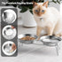 Elevated Cat Bowls, 5.9 Inch Wide Stainless Steel Food Bowls with Metal Stand, Raised Dish for Cats & Kittens, Whisker