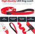 LED Dog Leash Light Up, 4 Feet Micro USB Rechargeable Nylon Webbing Glow Safety Standard Dog Leash by Bpawser (Red)