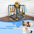 8 19.5" Puppy Play Gym with Hanging Toys - Indoor Jungle Gym for Small Dogs, Interactive Enrichment Activity Center
