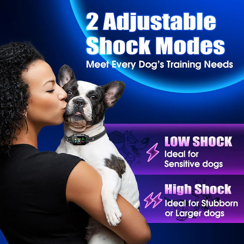 NHUJK Smart Bark Collar for Small Medium Large Dogs - Rechargeable Anti Bark Training Collar with 8 Adjustable