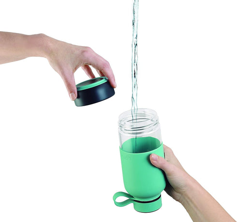 Lekue 20 Ounce Reusable Water Bottle To Go, Turquoise