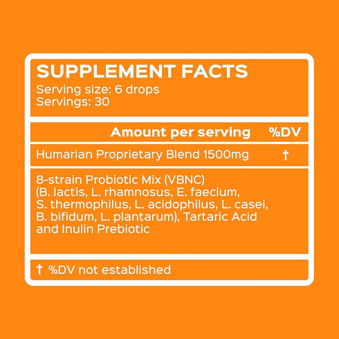 Humarian Probonix Liquid Probiotics for Cats, 8-Strain Drops for Gut Health, 30-Day Supply, Liver Flavor
