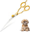 ZAVRIX Professional Dog Grooming Scissors 7.5 Curved Thinning Shears with 34 Teeth, Pet