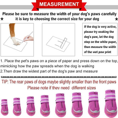 QUMY 4PCS Dog Boots for Large Dogs, Breathable Nonslip Paw Protectors for Hot Pavement, Purple Size 2