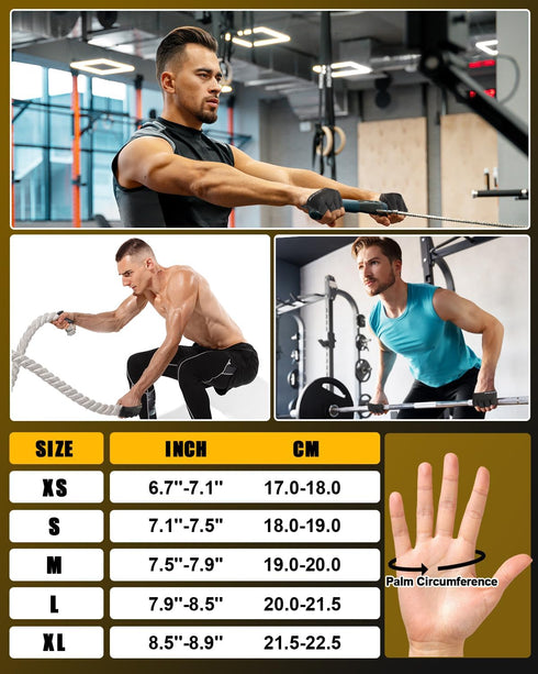 RIGWARL Weight Lifting Workout Gloves Men Women, Breathable Barehand Gym Gloves for Weightlifting Rowing Exercise