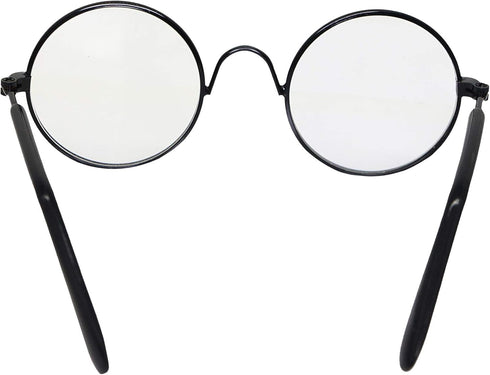 YAODHAOD Pet Sunglasses - Classic Retro Circular Metal Prince Sunglasses, Funny Cute Puppy Cat Glasses, 2 PCS