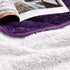 Waterproof Blanket for Bed Couch Sofa, Reversible Sherpa Fleece Pet Blanket, Dark Purple, 60x80 inches