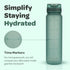 Hydracy Large Water Bottle with Time Marker - BPA Free Gym Bottle, Leak Proof with Fruit Infuser Strainer, Ideal for