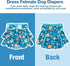 3 Pack Pet Soft Female Dog Diapers - Washable Dress-Style Dog Diapers Female for Girl Dogs in Heat - Reusable Doggy