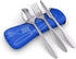 Reusable Travel Utensils Set with Case, Fork, Spoon, Knife, Optional Reusable Straws for Office, Travel, Camping