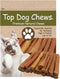 Top Dog Chews Turkey Tendon Round - Soft, Made in The USA, Large 1LB (16oz / 453g)