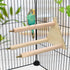 Parrot Wood Perch for Bird, 7.9x5.5x5.5 inch Training Stand for Macaw, African Greys, Budgies, Cockatoo