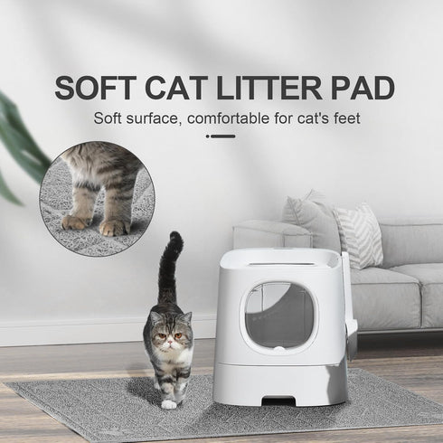Motsamla 35" 24" Cat Litter Mat, Litter Trapping Mat Soft on Kitty Paws, x Kitten Litter Box Mat for Cleaner Floors