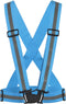 Reflective Vest, Adjustable Strip, High Visibility Safety Reflector Tape for Cycling Running Night Walking, Light Blue