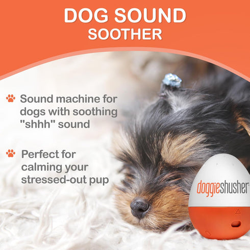 1 Count Doggie Shusher Portable Sound Machine - Calming White Noise for Dogs, Separation Anxiety Relief for Pets