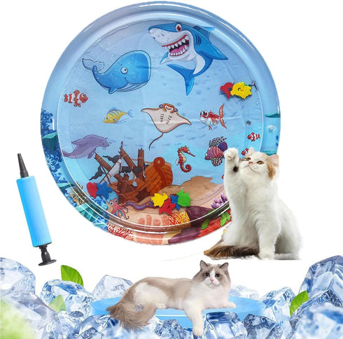 YIJHLHB Thickened Water Mat for Cats,Big Pet Water Bed Washable Inflatable,Summer Pets Cooling