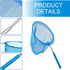 Generic Swimming Skimmer Swimming Pool Fishing Net, Pool Net with Stainless Steel Telescopic Pole, for Cleaning Above