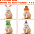 8 Pcs Hamster Hat Pet Costume Glasses, Includes 4 Knitted Hats and 4 Pairs of Glasses for Small Animals