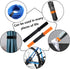 SANNIX Reusable Bike Wheel Stabilizer Straps, Adjustable Rack Strap with Durable Hook (Black and Orange)