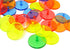 Honbay 100PCS Plastic Round Transparent Golf Ball Position Markers, 5 Color, 24mm for Golf and Baseball