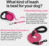 Taglory Retractable Dog Leash, 16ft for Small Medium Dogs up to 44 lbs, One-Handed Brake, Lock, Pink