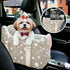 15 lbs) Cullaby Dog Car Seat for Small Dogs (Under Center Console Pet Carrier with Safety Belt, Storage Pockets