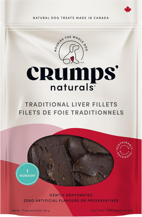 Crumps' Naturals Traditional Liver Fillets, 6.8oz