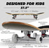Magneto Complete Skateboard | Maple Wood | ABEC 5 Bearings | Double Kick Concave Deck for Beginners and Teens