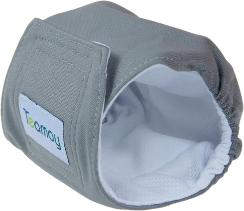 Teamoy Male Dog Belly Bands Washable 4-Pack, Reusable Dog Diapers Wraps for Incontinence