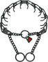 Herm Sprenger Black Stainless Steel Dog Prong Collar with Easy On Assembly Chain, Professional Training Pinch Collar