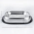 304 Stainless Steel Food Dishes with Cleaning Kit, Shallow Dog Bowls for Small/Medium Cats and Dogs