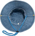 Y2K Crystal Star Washed Denim Cowboy Hat for Women, Foldable Bucket Sun Cap with String