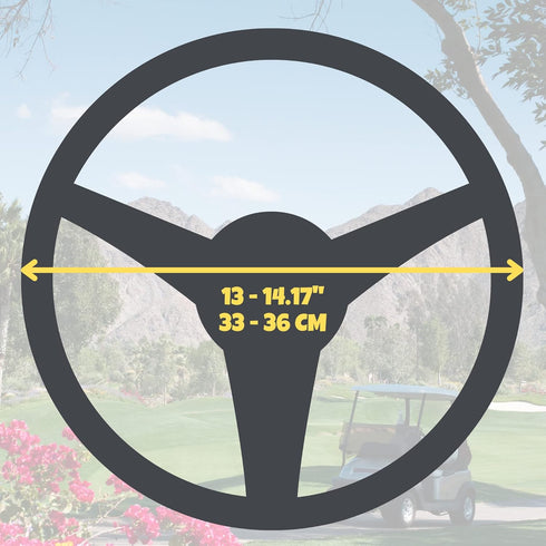 Universal Colorful Bling Crystal Rhinestones Golf Cart Steering Wheel Cover, Anti Slip, Great Gifts