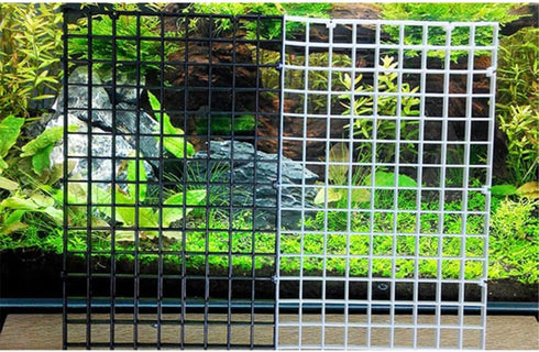 POPETPOP 1 Set Plastic Fish Tank Aquarium Panel Splicable Aquarium Bottom Grid Divider Fish Tank Bottom Divider Splitter Partition Plate Dividing Line Net Stitching