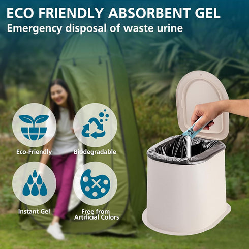25/60/100 Packets AceGold Portable Poo Gel, Portable Toilet Powder Gel, Poo Absorbent Gel, Outdoor Camping and Hiking