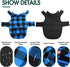 Kuoser Dog Winter Coat, Windproof Fleece Jacket, British Style Plaid Cold Weather Vest for Small Dogs