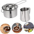 1Set Cabilock Stainless Steel Melting Pot Ergonomic Design Capacity for Butter Cheese Heating Cookware for Baking