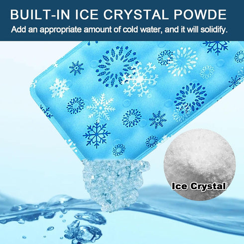 MeowAroma Summer 11.8 X15.7 Cooling Mat for Dogs and Cats, Foldable Gel Cooling Mat with Ice Crystal Powder, Blanket