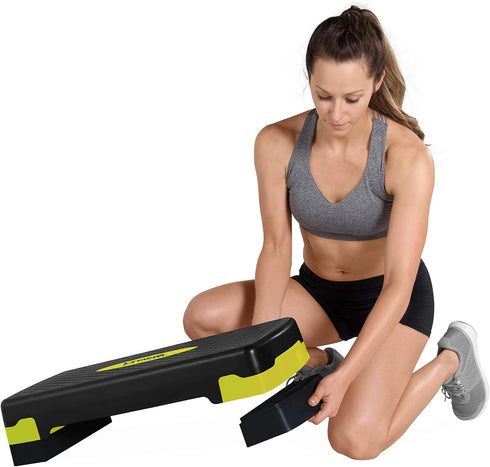Tone Fitness Compact Aerobic Step Platform for Exercise and Workouts