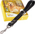 ADITYNA Short Leather Traffic Dog Leash - 12" length x 1" wide for Medium, Large, Extra-Large Breeds