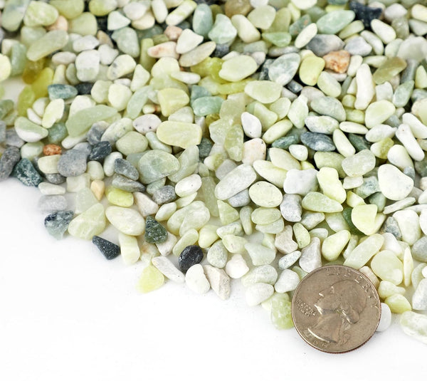 LMtonble 11LB Jade Color 1/8-3/8inch Aquarium Gravel Fish Tank Gravel Pea Gravel for
